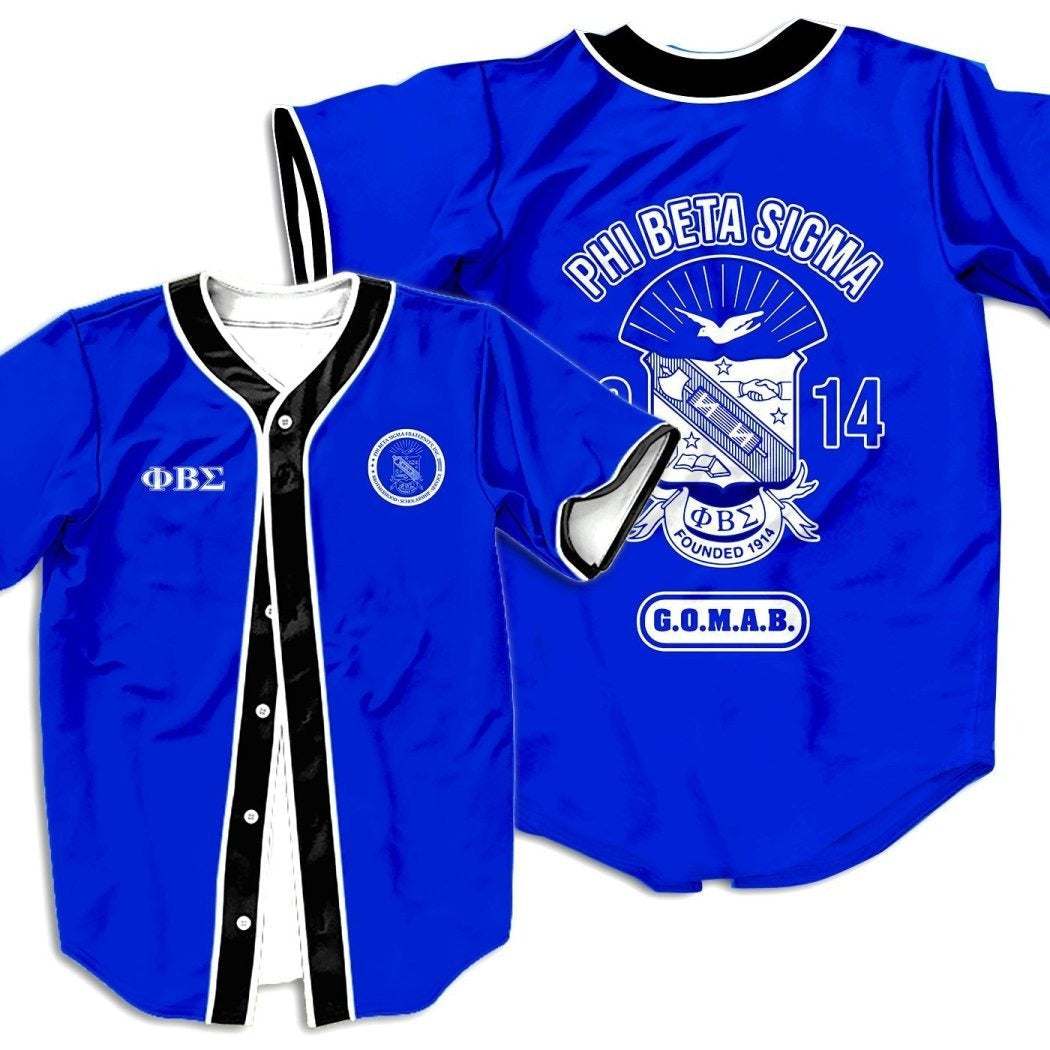 Fraternity Baseball Jersey – Gomab Phi Beta Sigma Frat Inc Shirt