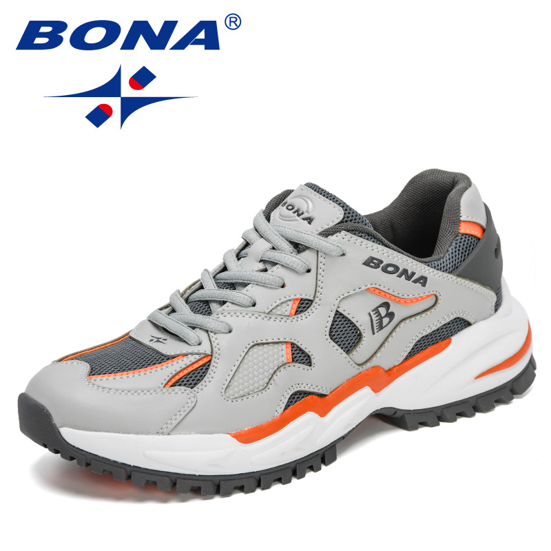 BONA 2021 New Designers Light Running Shoes Men Comfortable Sport Shoes Breathable Man Sneaker Walking Jogging Shoes Mansculino alx