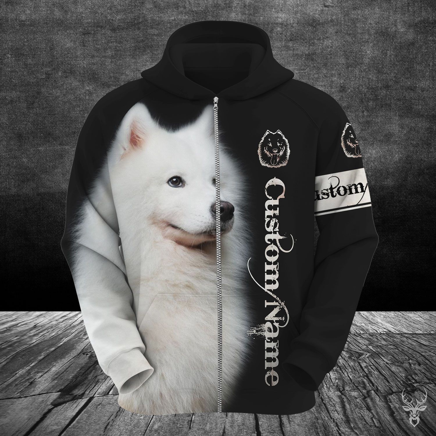 SAMOYED DOG HOODIE QQ NXD012009M96DK