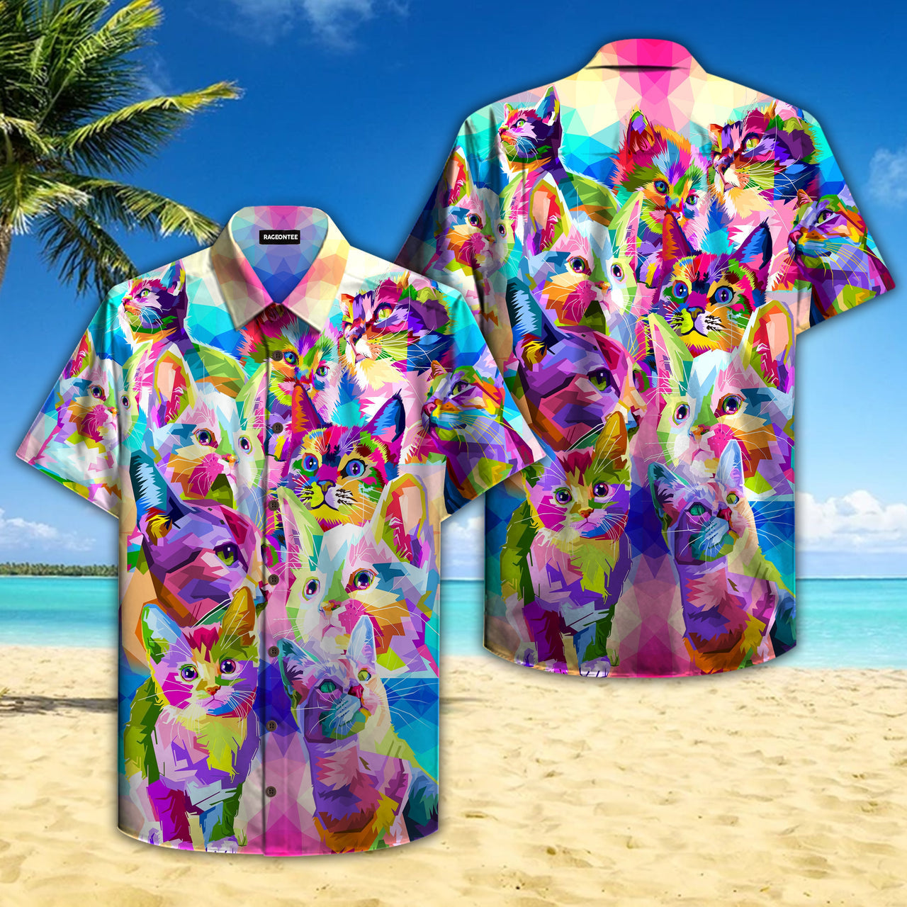 Colorful Kittens Aloha Hawaii Shirts Unisex Ha37535