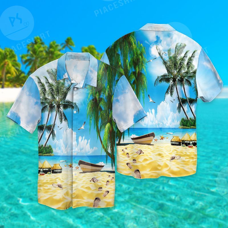 Beautiful Beach In Summer Trending Full Print Hawaii Shirt Ha99430