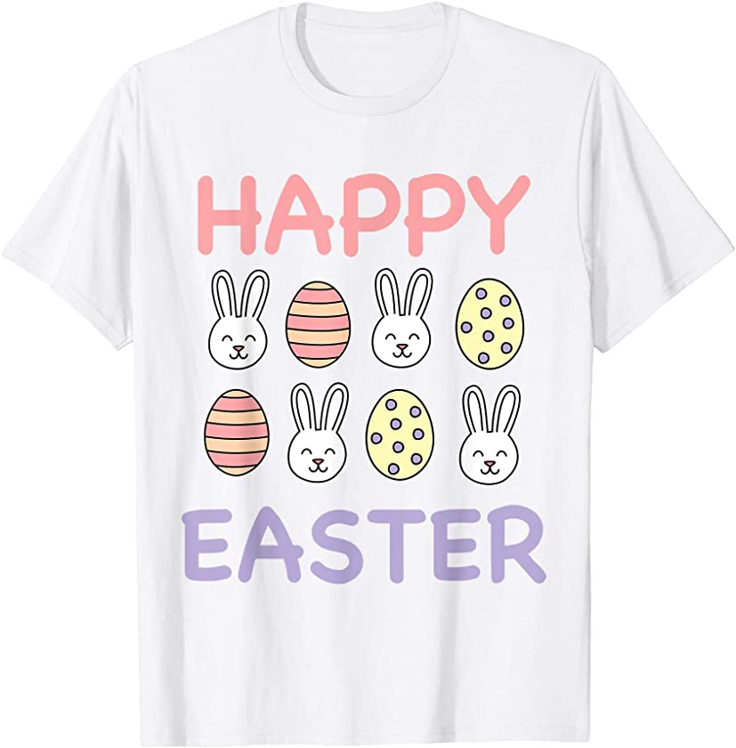 Cute Easter Bunny Happy Easter Christian T-Shirt