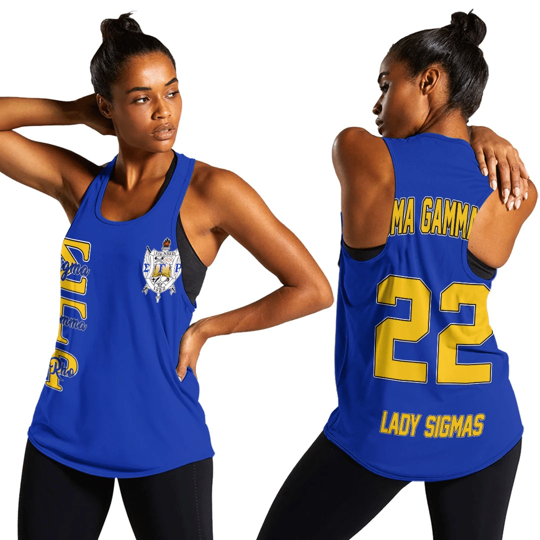 Sorority Tank Top – Sigma Gamma Rho Blue Racerback Tank