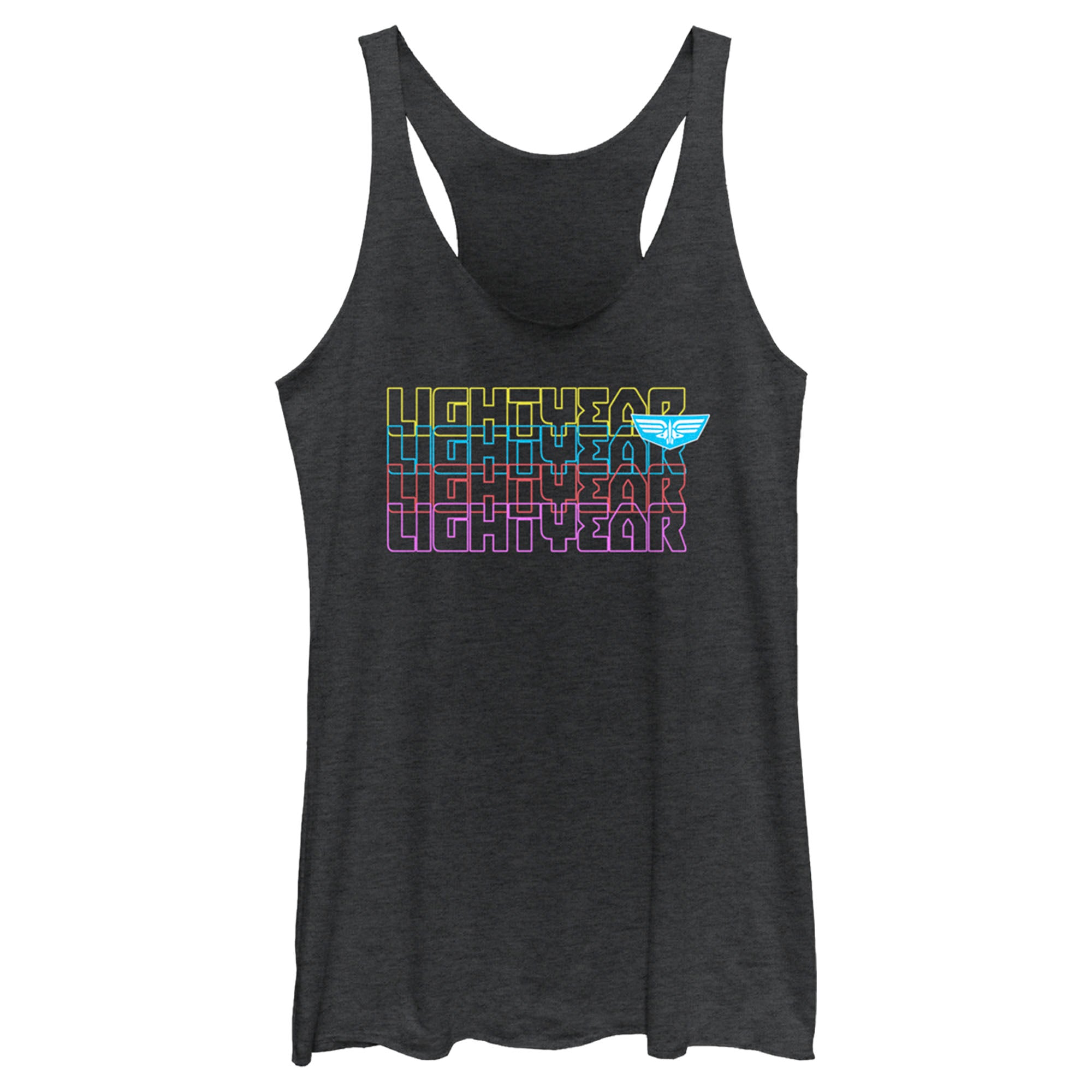 Women’S Lightyear Stacked Colorful Logo Racerback Tank Top