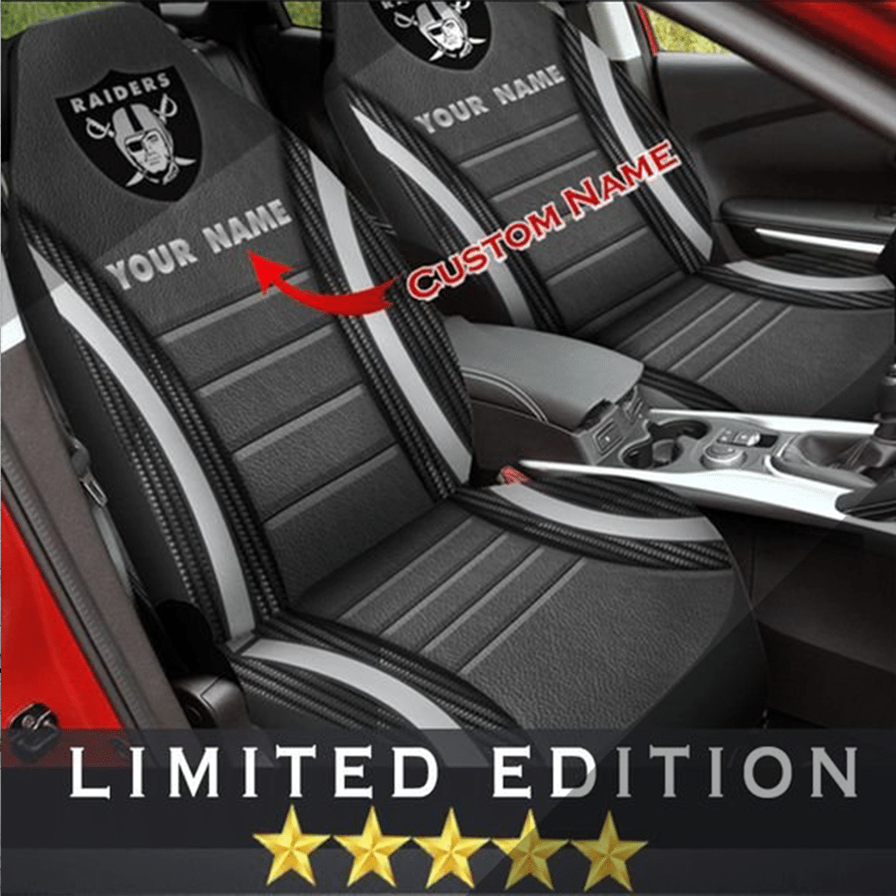Raiders Custom Car Seat Covers (Set Of 2)