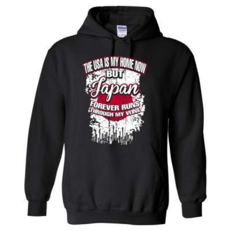 AGR The USA Is My Home Now But Japan Forever Runs Through My Veins – Heavy Blend™ Hooded Sweatshirt