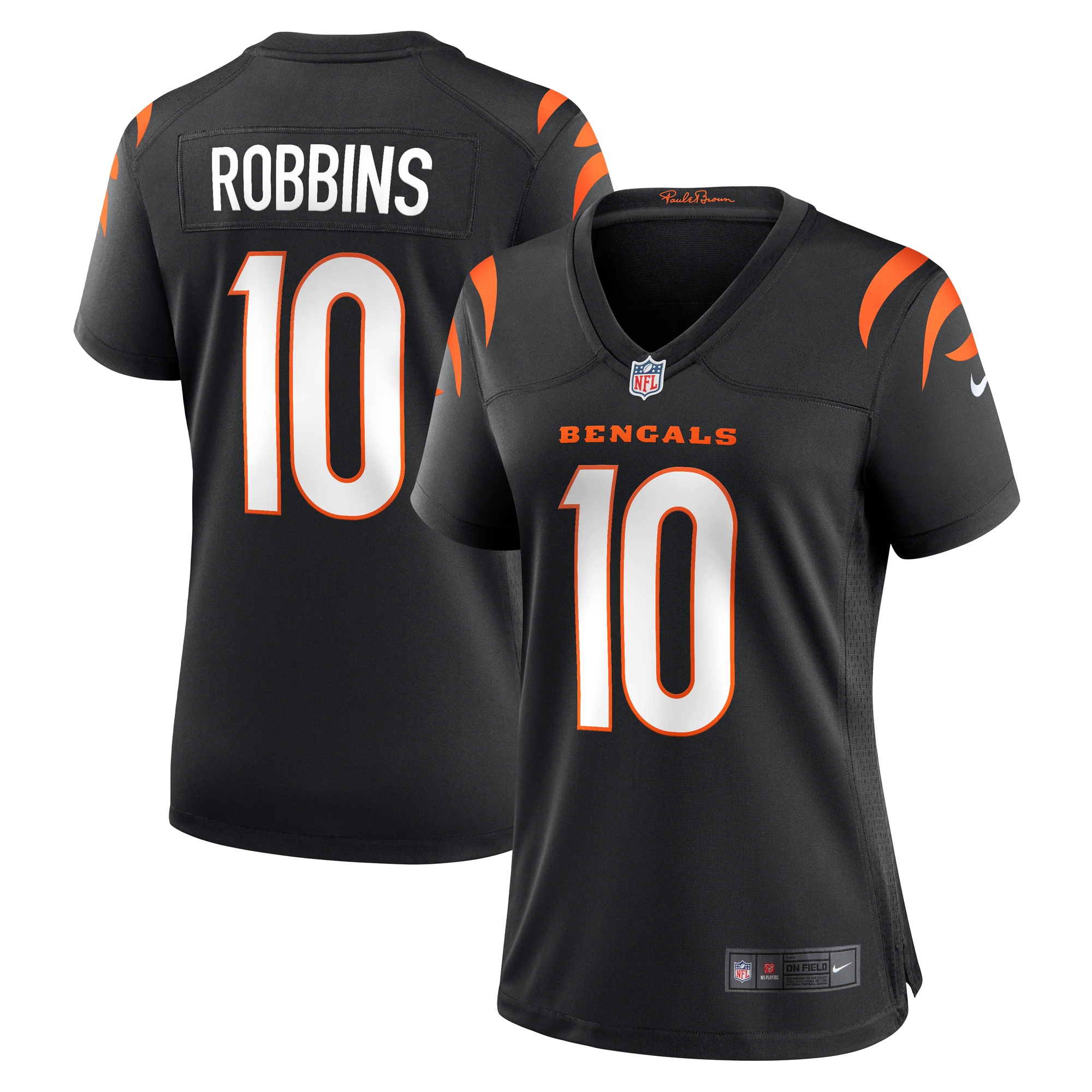 Women’s Cincinnati Bengals Brad Robbins  Black Team Game Jersey