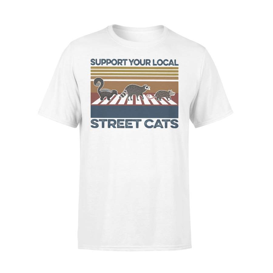 Crosswalk Support Your Local Street Cats Vintage T-shirt