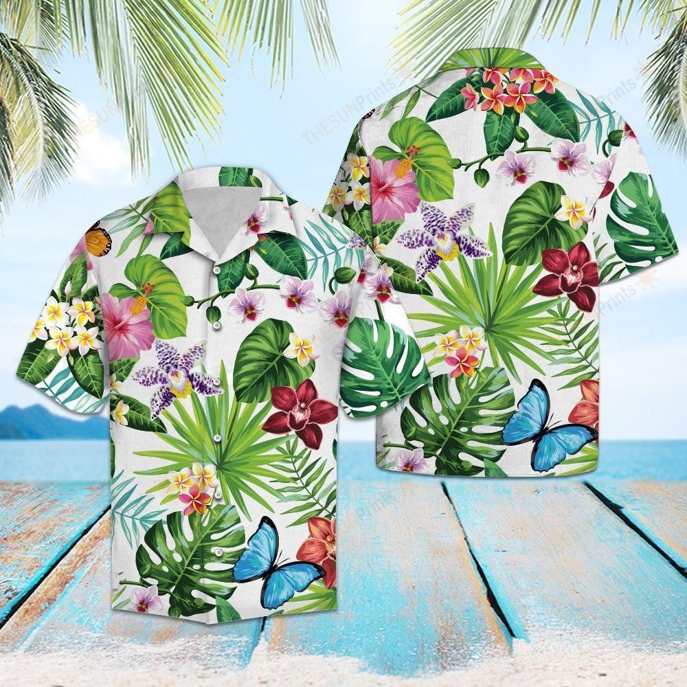 Tropical Butterfly Hawaiian Shirt Ha78680