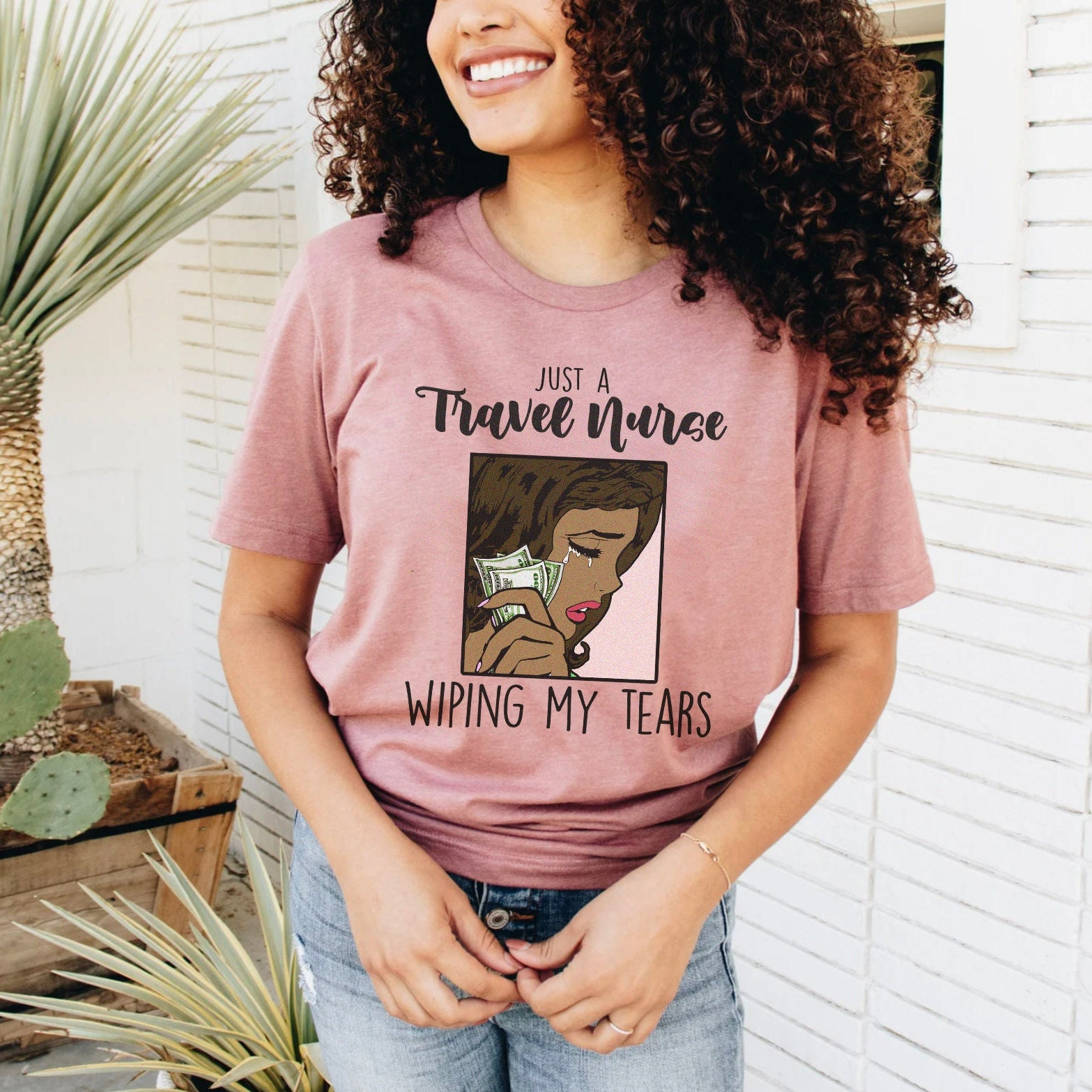 Funny Travel Nurse RN T-Shirt, Traveler Nursing Shirt, Black Nurse Pride TShirt, African American Woman Melanin Registered Nurses Week Gift