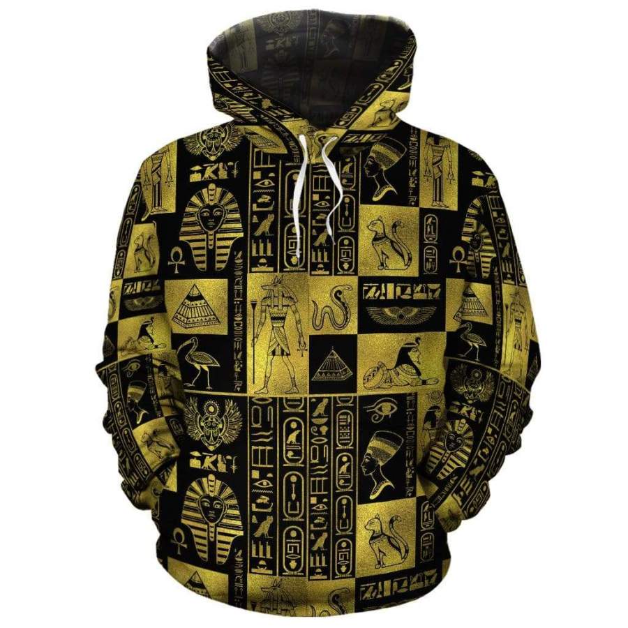 Egyptian Symbols Gold All-over Hoodie