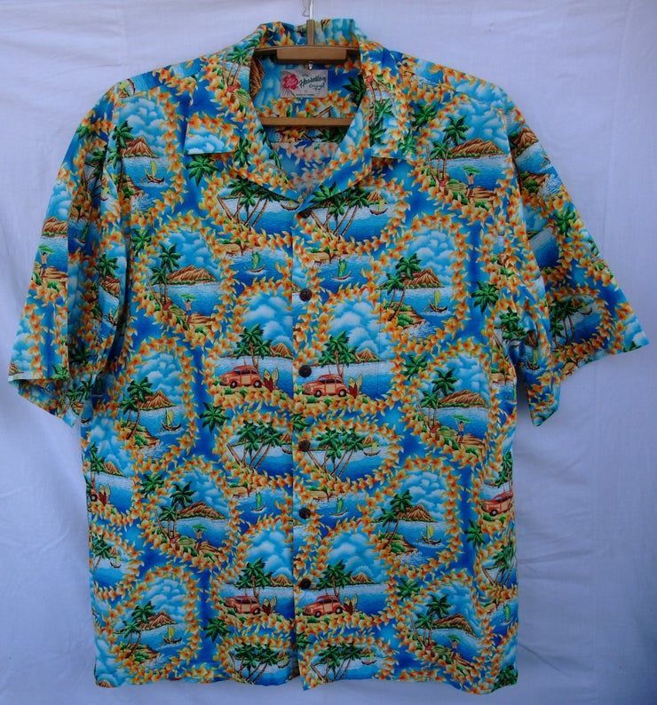 New Hilo Hattie The Hawaiian Hawaii Multicollor Hawaii Beach Resort Boho Retro Shirt