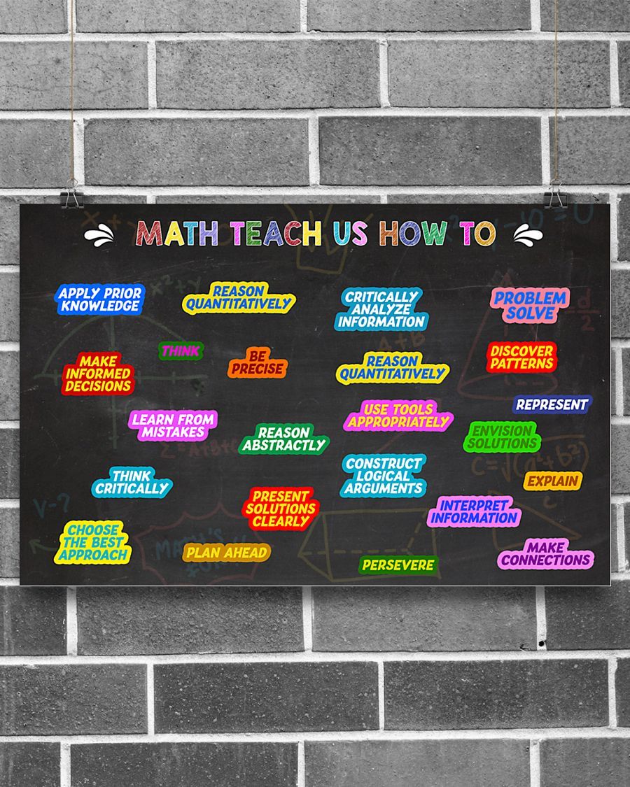 Math Teach Us How To Landscape Poster & Canvas Gift For Math Lovers Warm Home Decor Wall Art Visual Art Back To School – Gift For Teacher Student