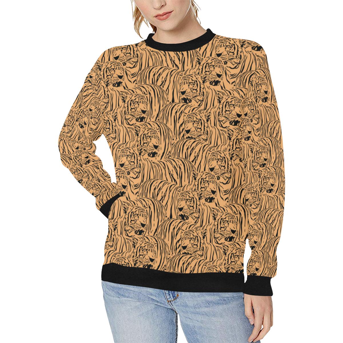 Bengal tigers pattern Women’s Crew Neck Sweatshirt