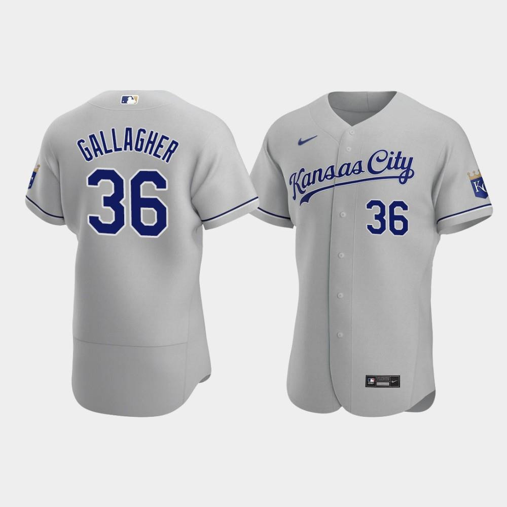 Cam Gallagher 36 Kansas City Royals Gray Road Jersey