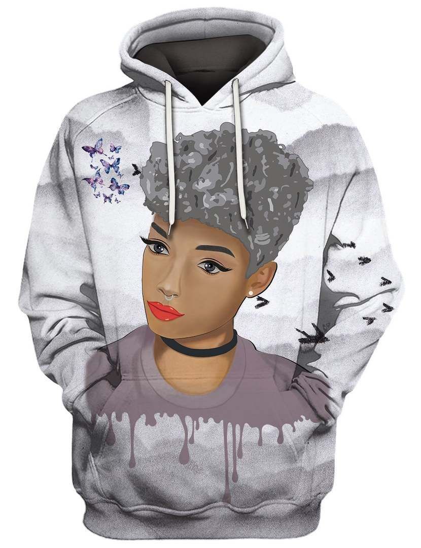 Silver Short Hair Beauty Natural All Over Apparel