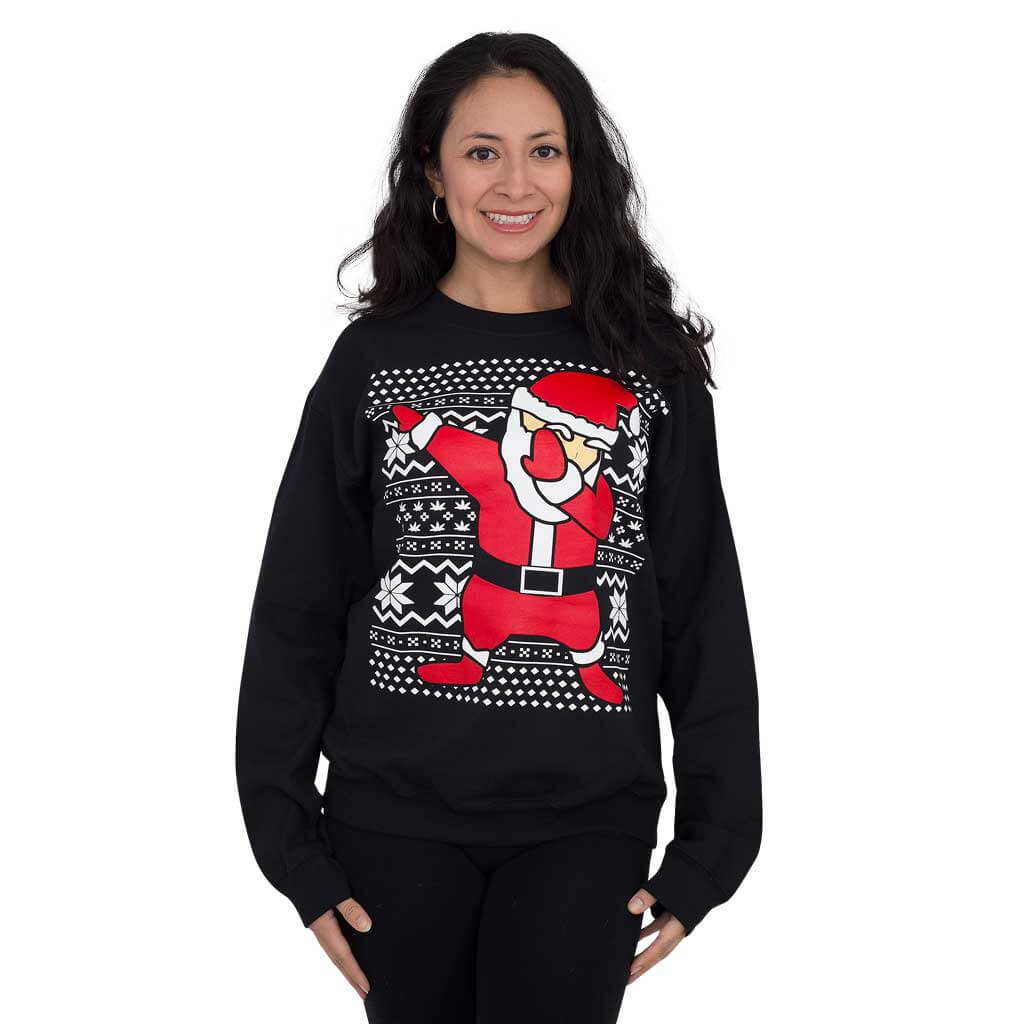 Women’S Dabbin’ Santa Ugly Christmas Sweatshirt