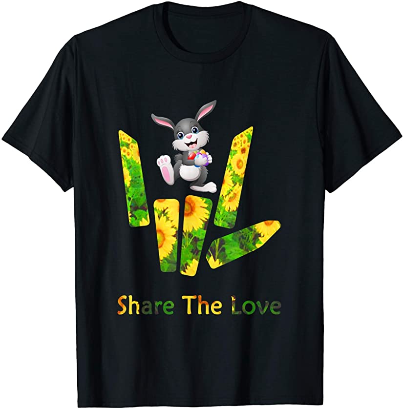 Bunny Share Love Gifts for Kids – Youth on Happy Easter Day T-Shirt