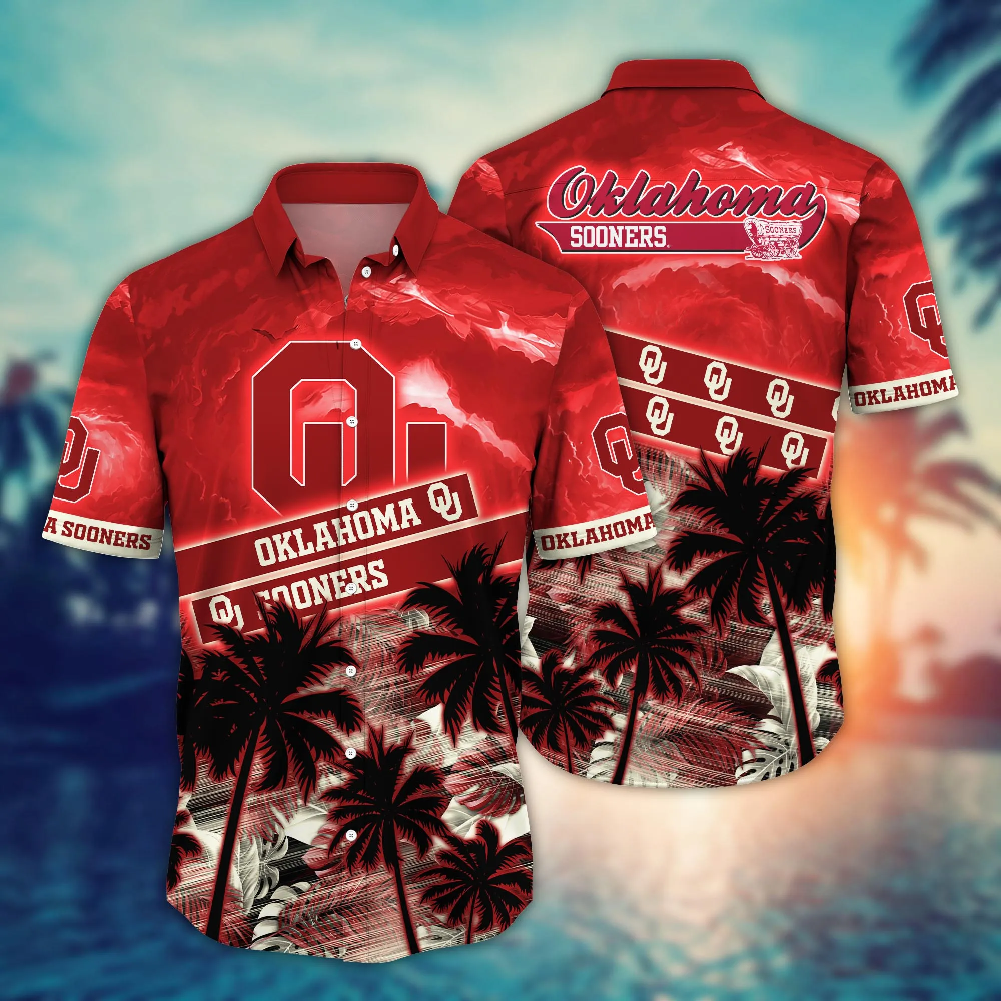 Oklahoma Sooners NCCA Hawaiian Shirt Sunlit Aloha Shirt