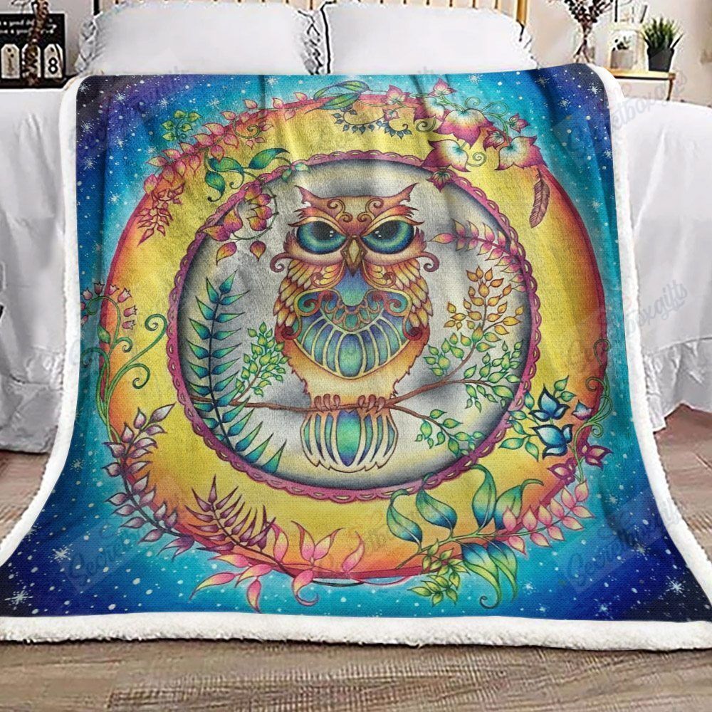 Owl Flower Gs-Cl-Kc1208 Fleece Blanket