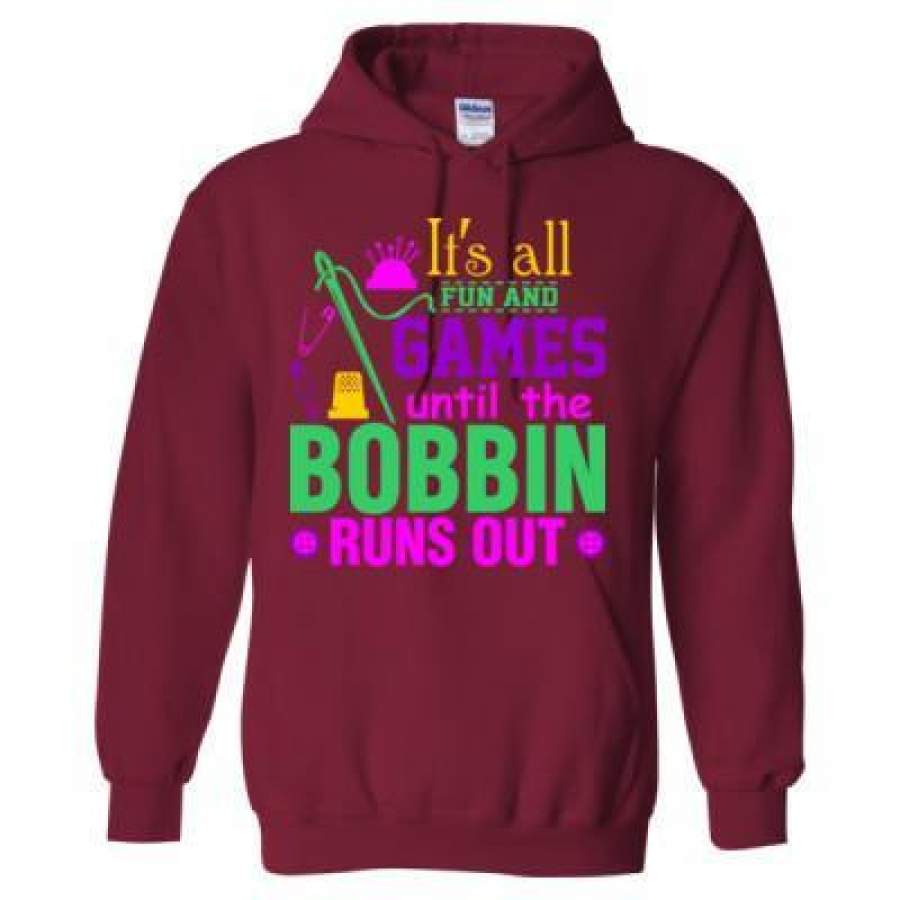 AGR Its All Fun And Games Until The Bobbin Runs Out – Heavy Blend™ Hooded Sweatshirt