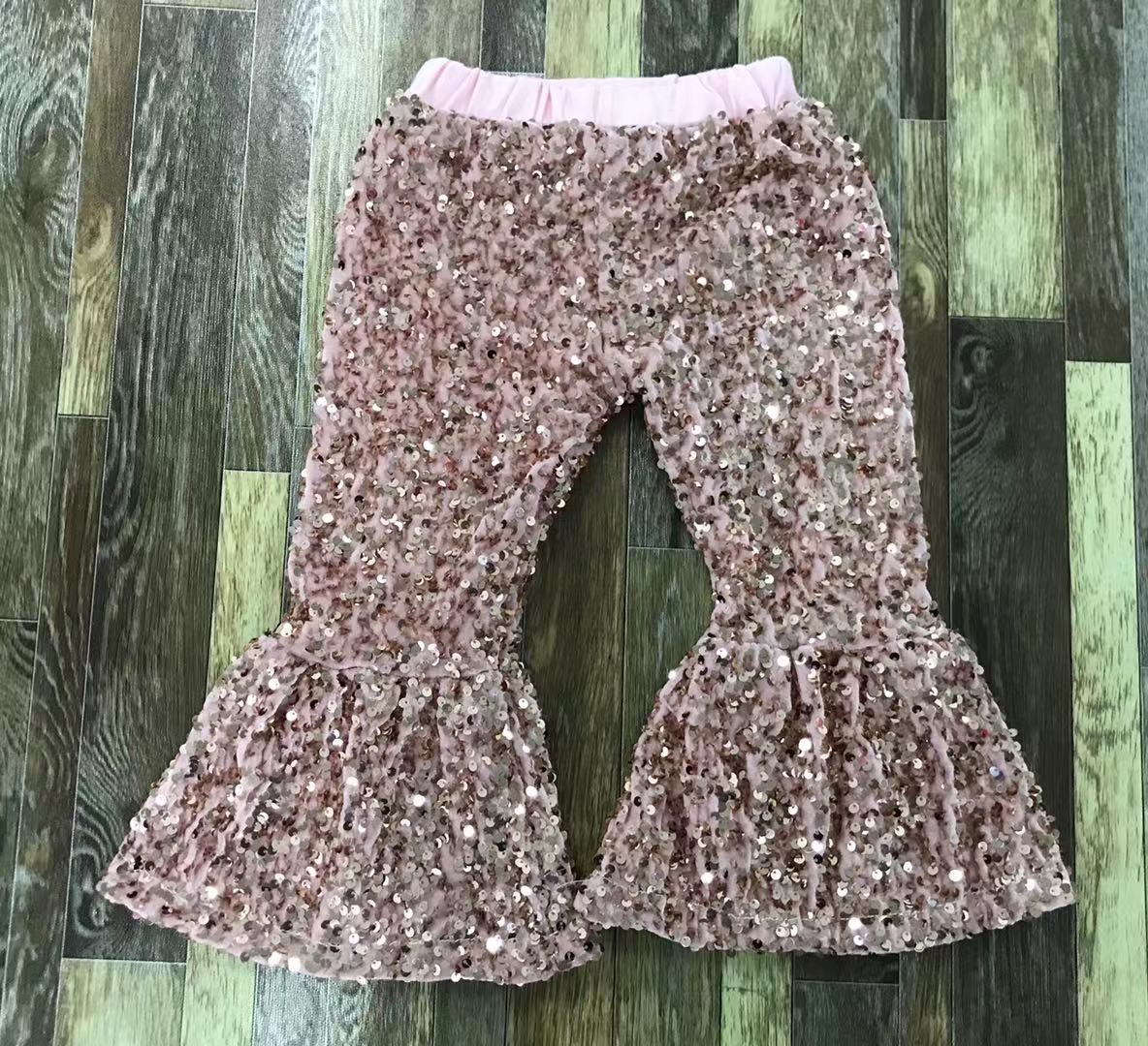 Adorable Hot selling children’s boutique clothes glitter bottom bell 11 alx