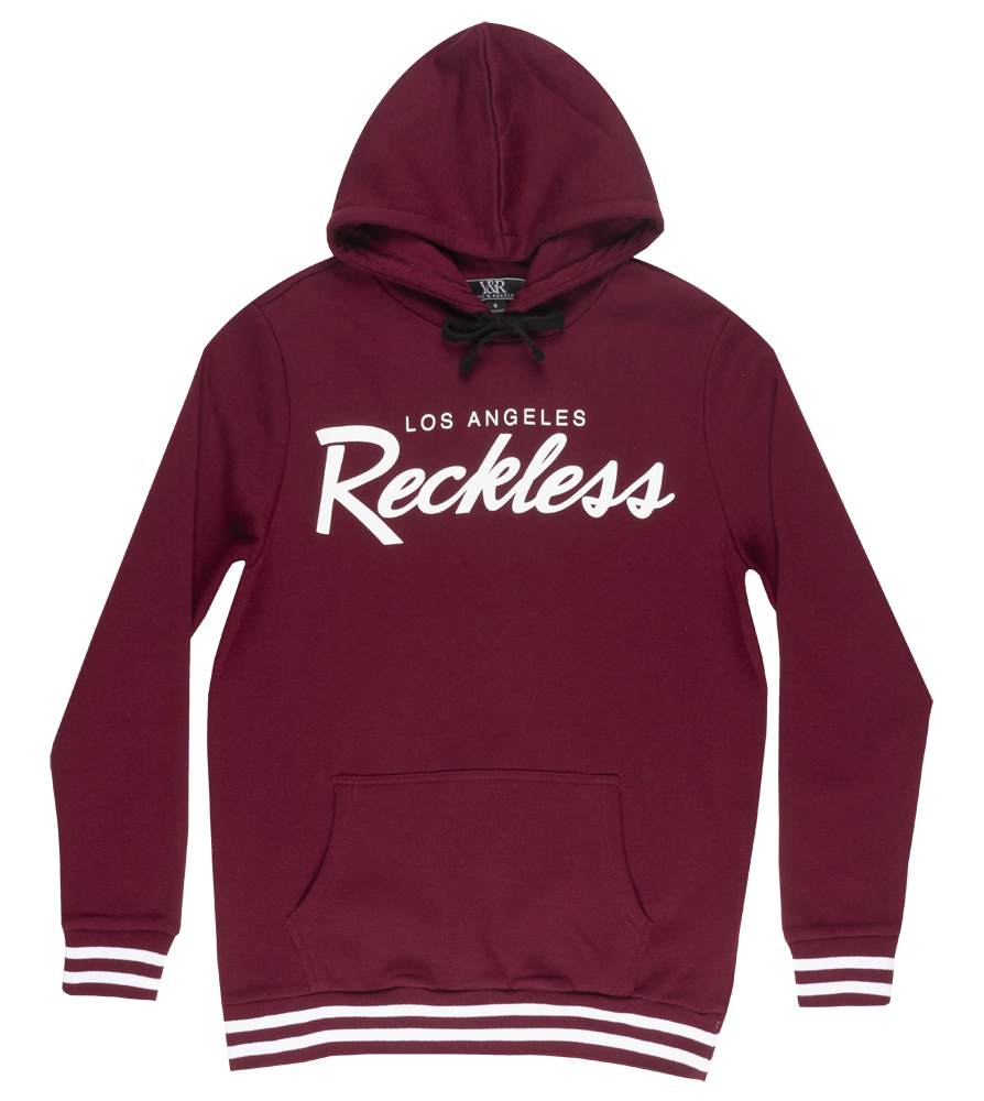 YOUNG AND RECKLESS OG SCRIPT HOODIE SWEATSHIRT VARSITY FLEECE MENS SKATEWEAR