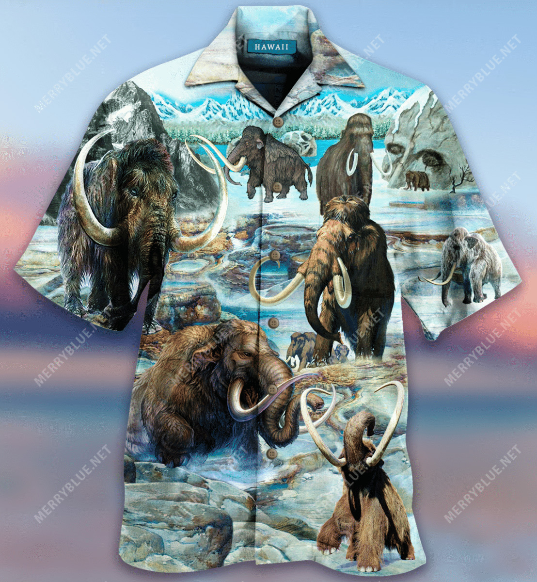 Back To Time Mammoth Alive Hawaiian Shirt