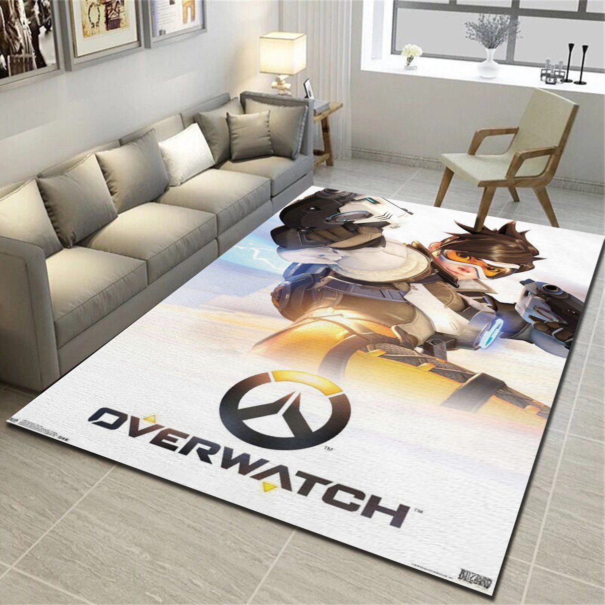 Overwatch Key Art Area Rugs, Living Room Carpet