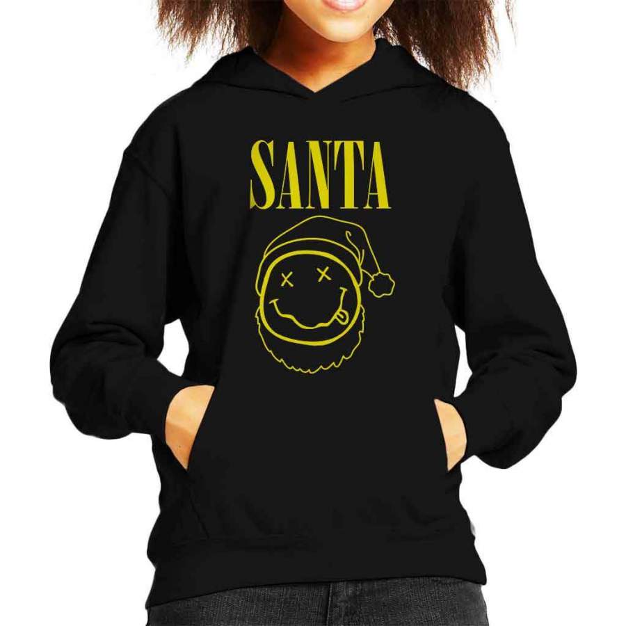 Santa Claus Nirvana Logo Kid’s Hooded Sweatshirt