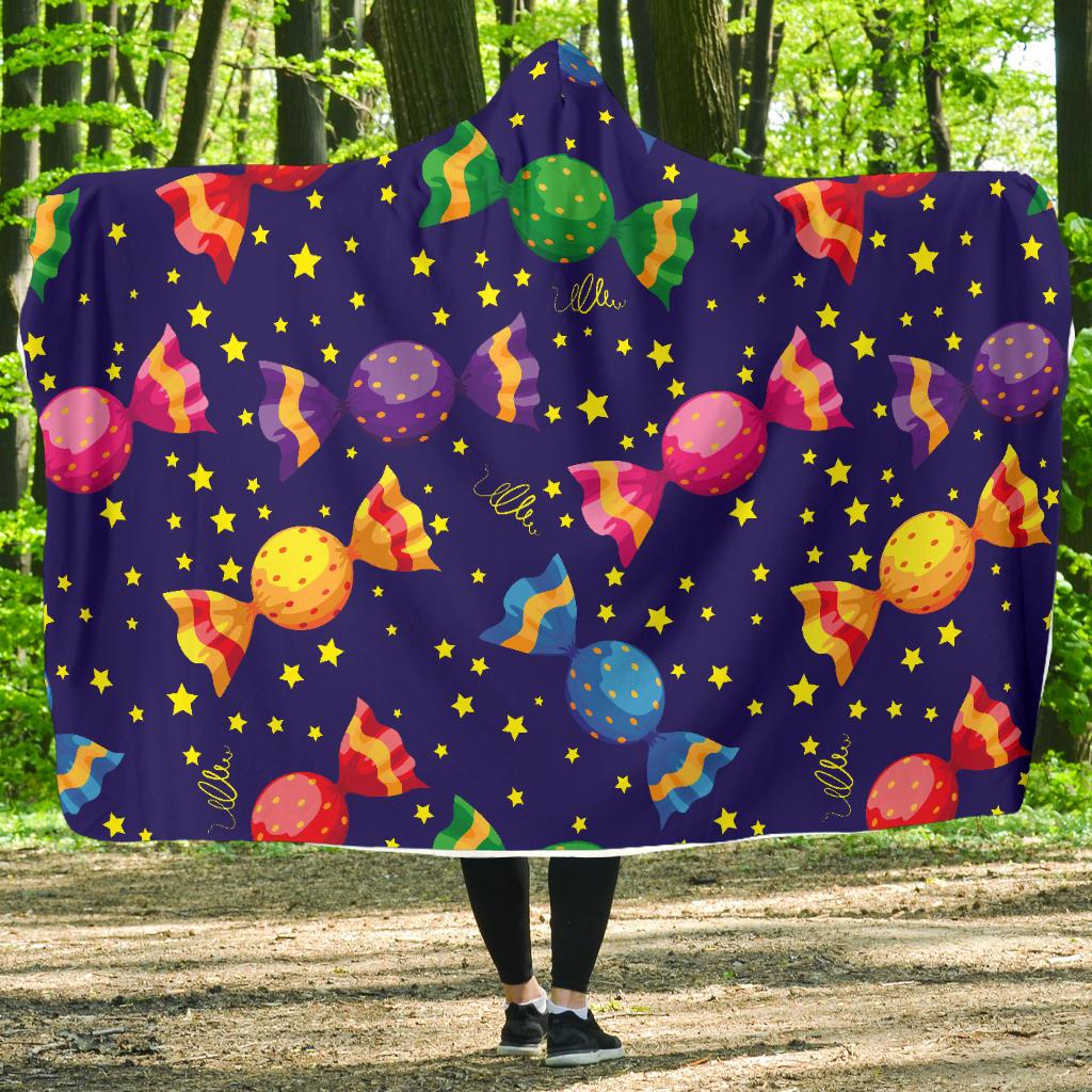 Candy Pattern Print Design Ca06 Hooded Blanket