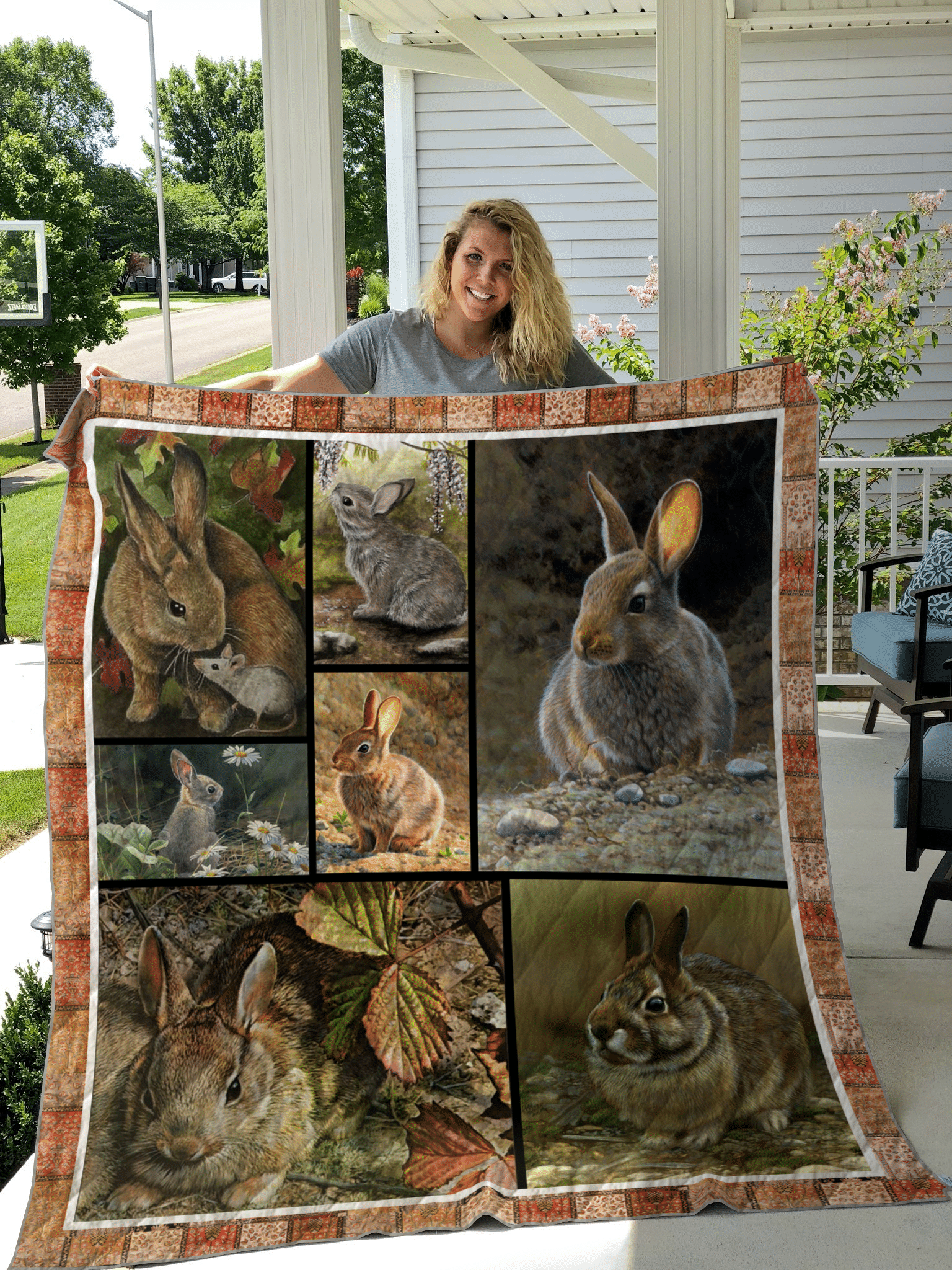 Rabbit 130352 Quilt Blanket