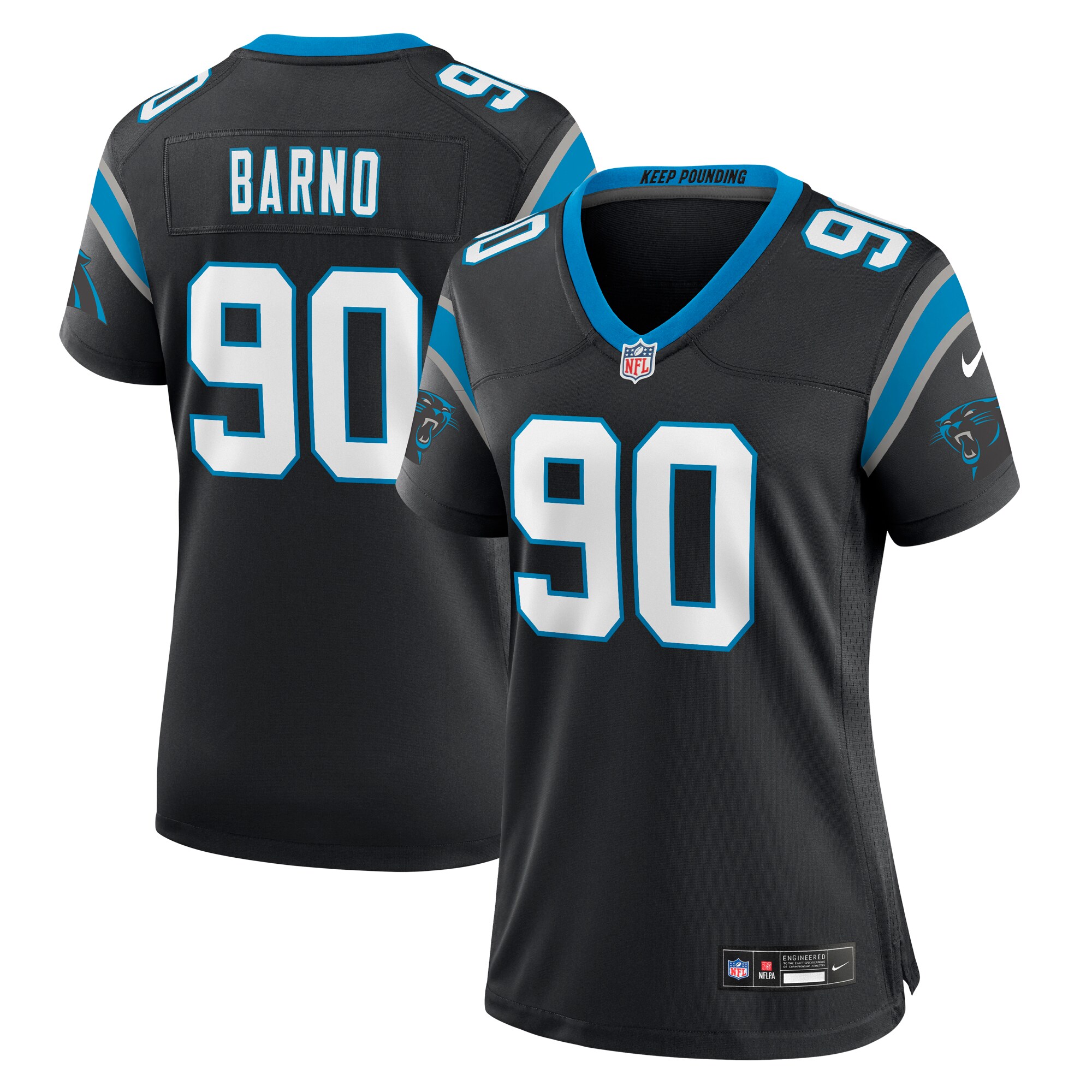 Amare Barno Carolina Panthers Women's Team Game Jersey – Black