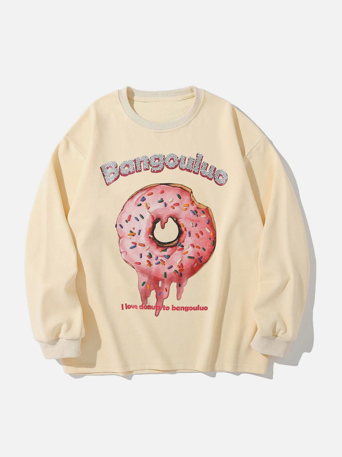 Talishko™ – Cartoon Donuts Print Sweatshirt