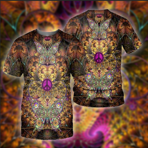 Hippie Pattern Style 3D All Over Print Shirts For Men & Women, Gift For Hippie Soul, Hippie Lover