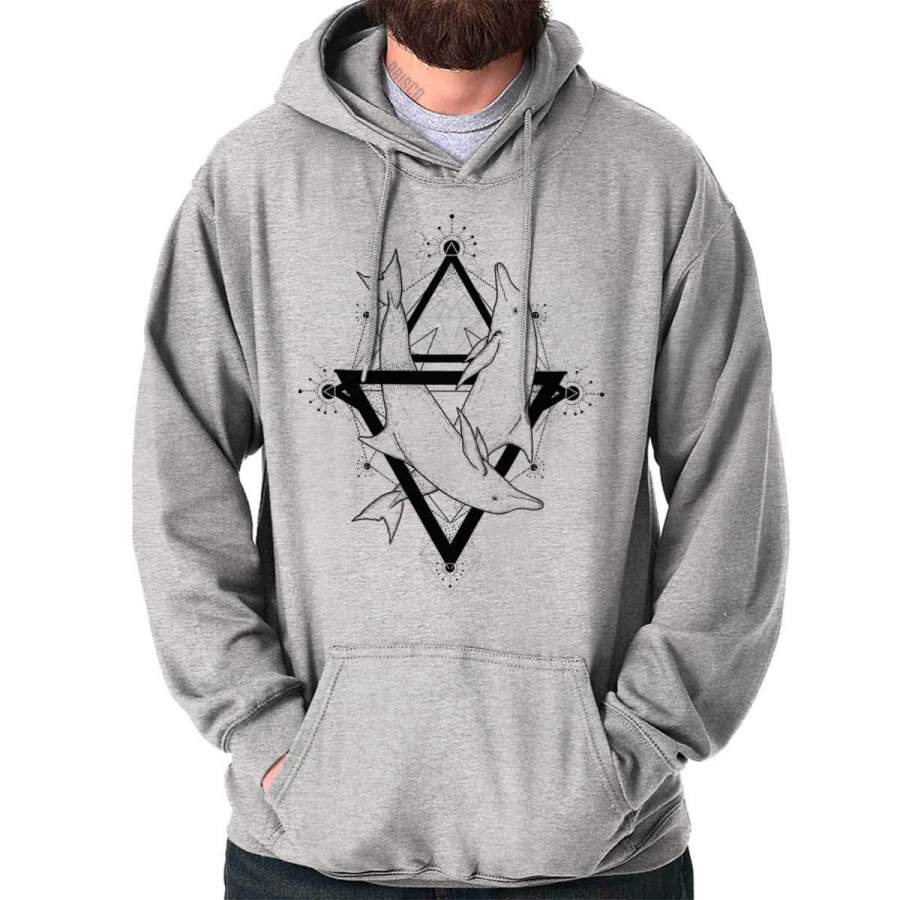 Dual Triangle Whales Hoodie