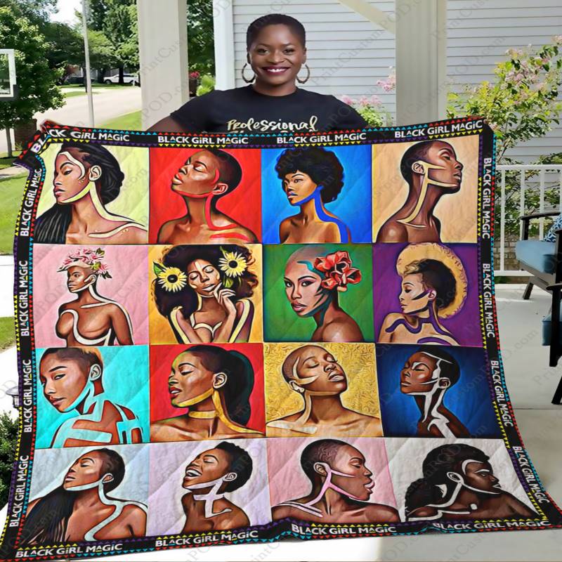 [TA] – Black Girl Magic Quilt Blanket Ver 2