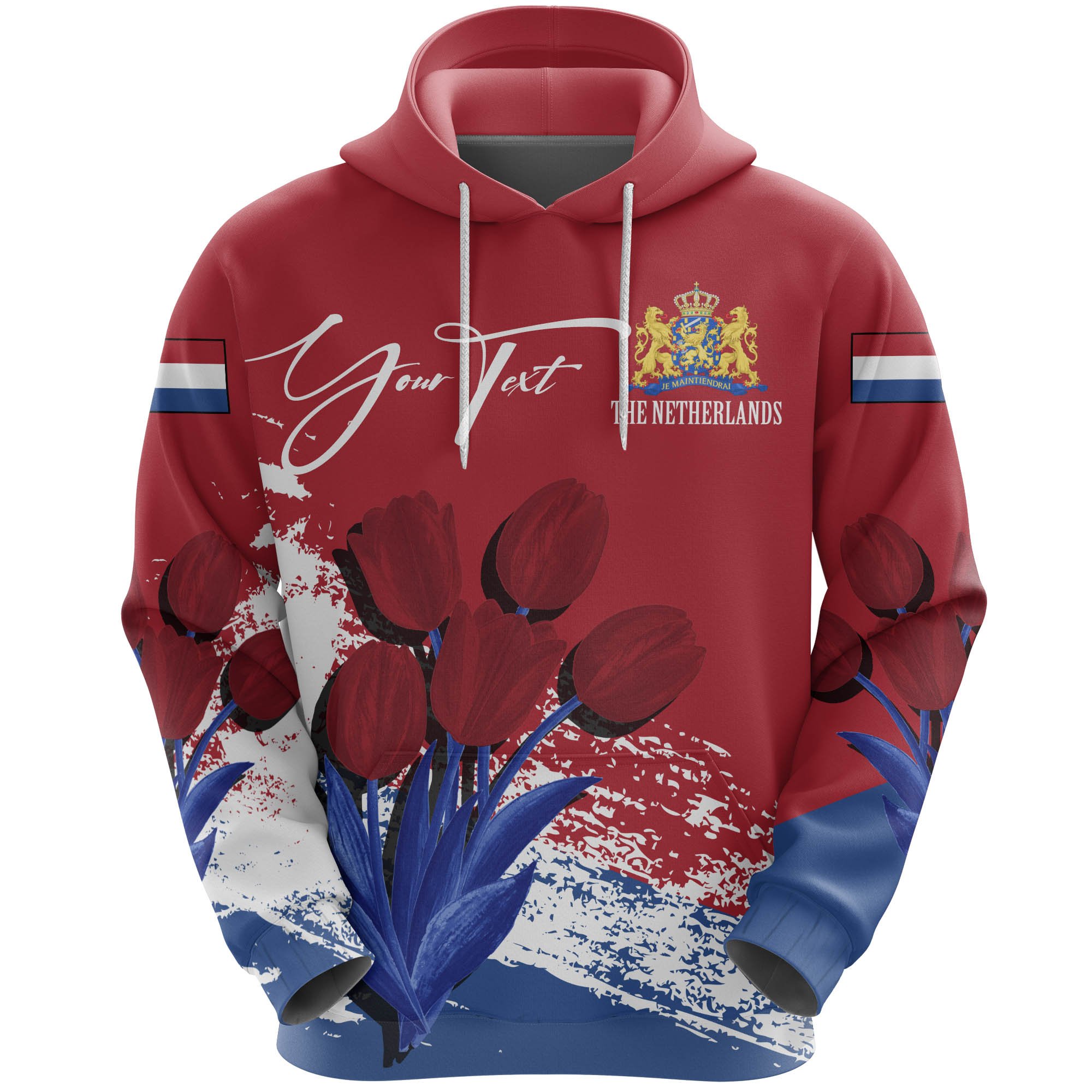 (Custom) The Netherlands Hoodie Tulips Special Personal Signature A02