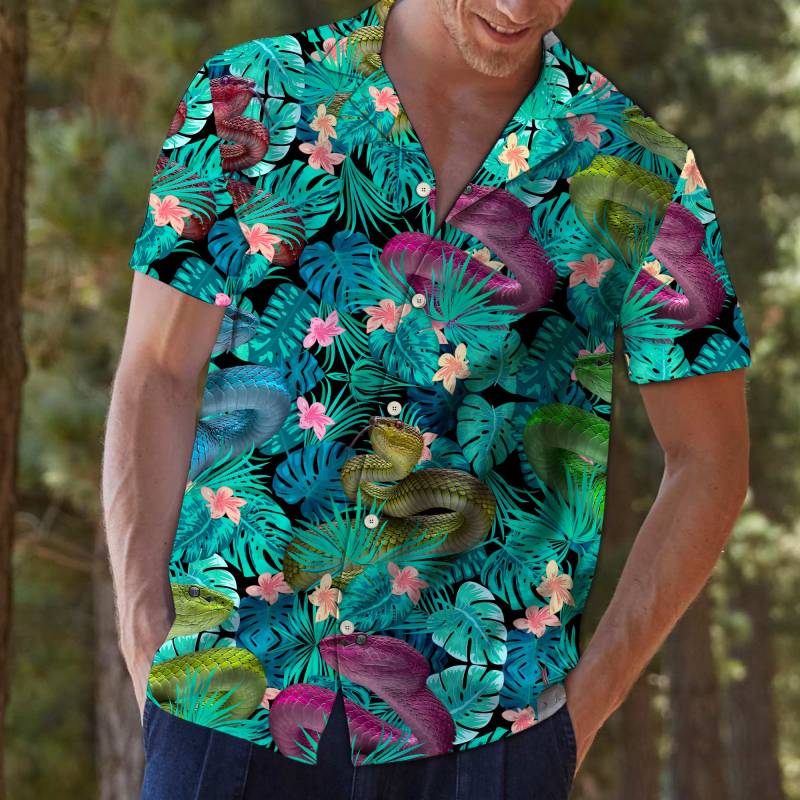 Snake Tropical Hawaiian Shirt Ha78651