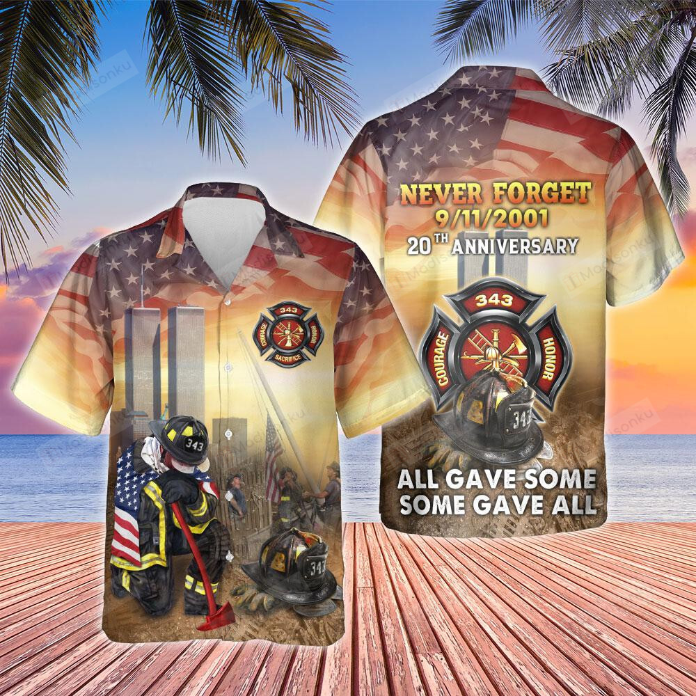 343 Firefighters The Brave Of 9/11 Hawaiian Shirt