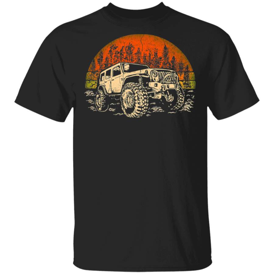 Vintage Jeeps Shirt Retro 70s Sunset Off Road