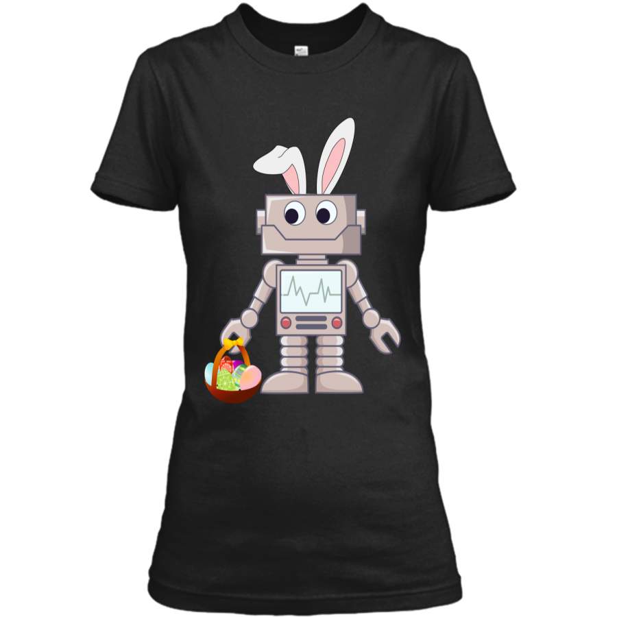 Cute Robot Bunny Easter T-Shirt – Robobunny – Kids Ladies Custom