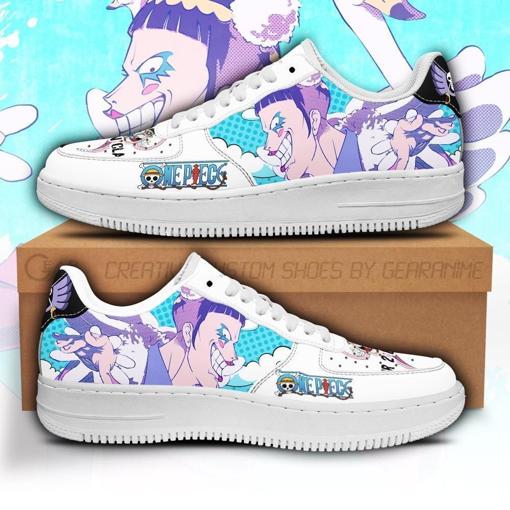 Mr 2 Bon Clay One Piece Air Force Shoes Sneakers Custom Anime
