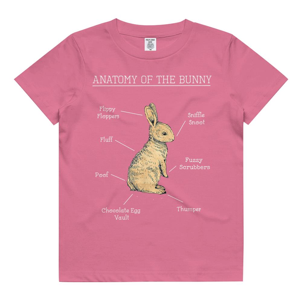 Anatomy Of The Bunny Cute Animal Love Rabbit Easter Funny Kids T Shirt