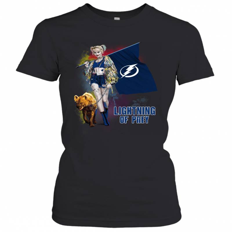 Harley Quinn flag Tampa Bay Lightning Of Prey Women’s T-Shirt