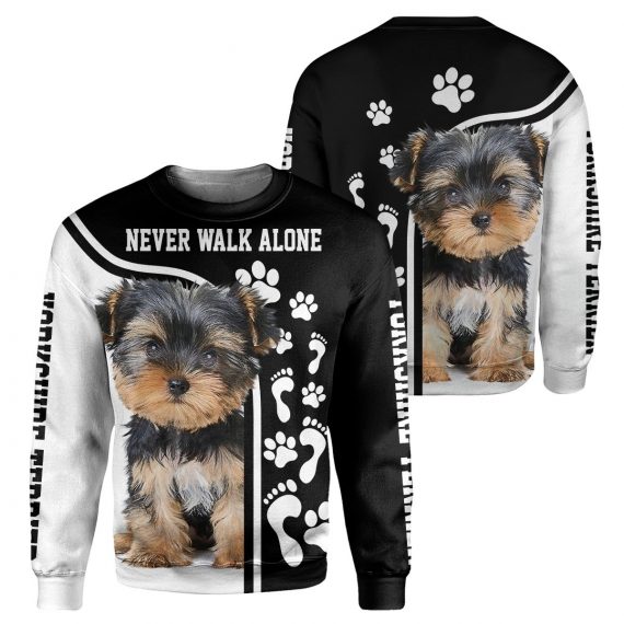 Never Walk Alone Dog All Over Print Unisex Sweatshirt For Dog Lovers