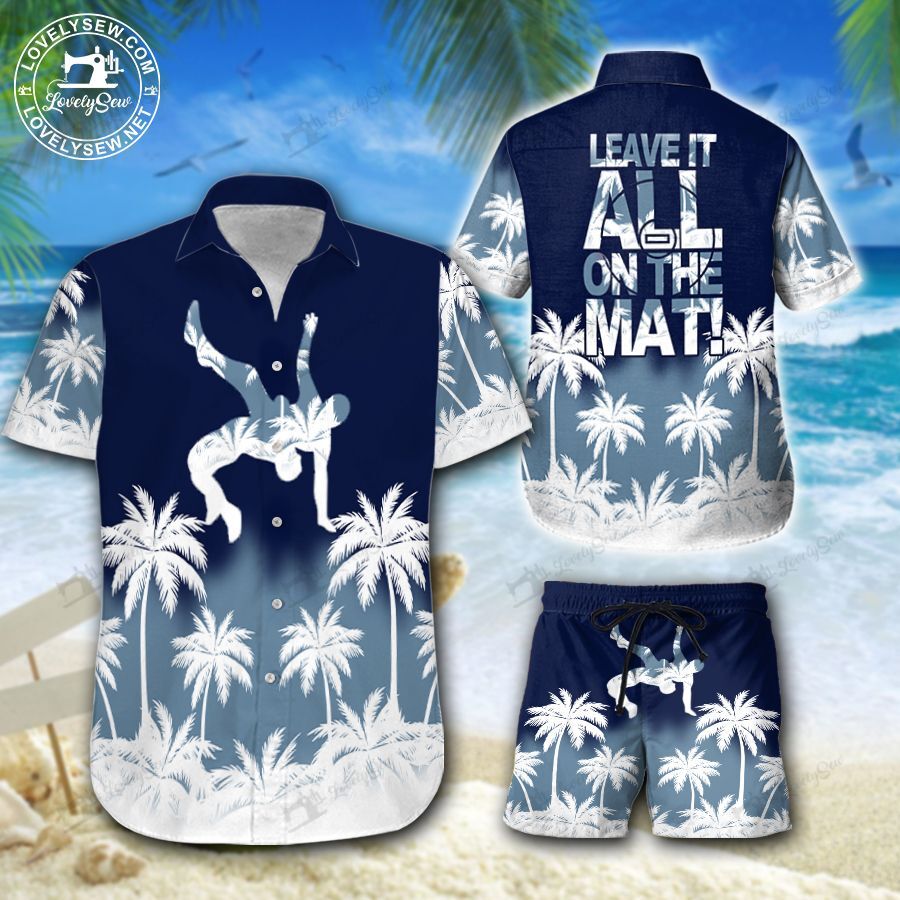 Wrestling Leave It On Mat Hawaiian Shirt Shorts Ha41721