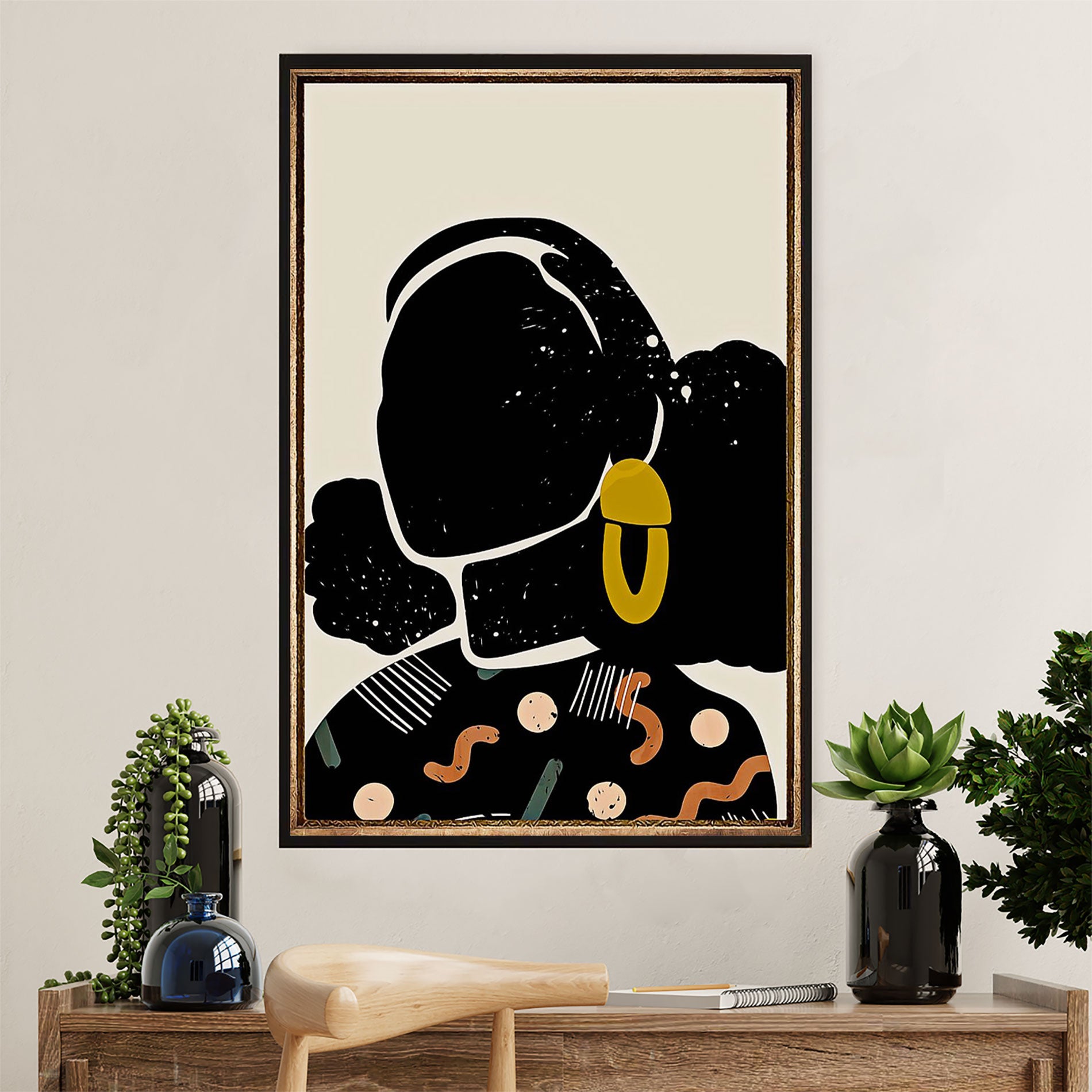 African American Afro Poster Prints | Girl The Star | Wall Art Gift For Black Girl