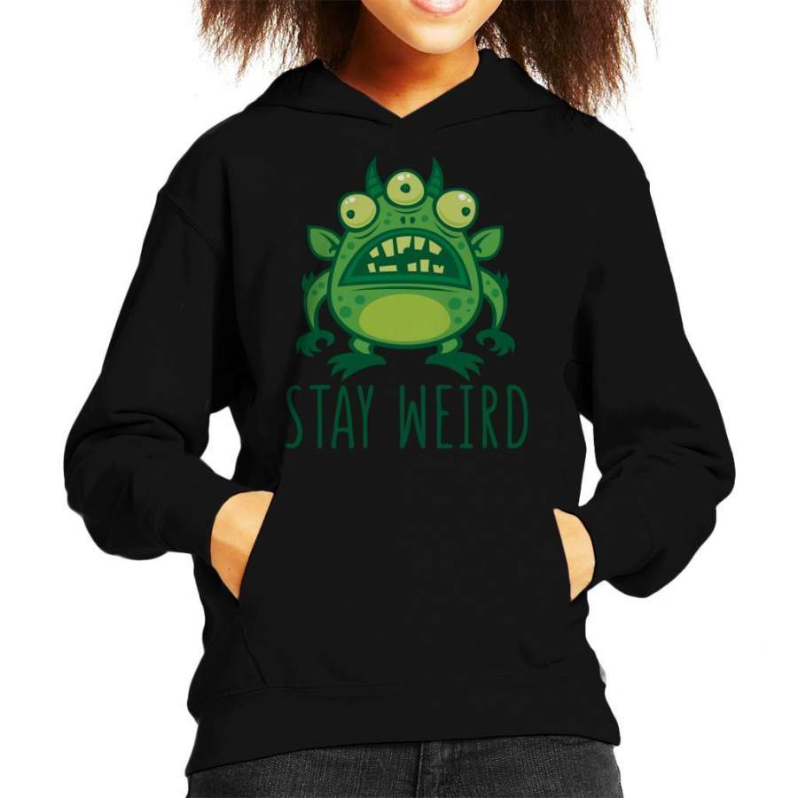 Alien Monster Stay Weird Kid’s Hooded Sweatshirt