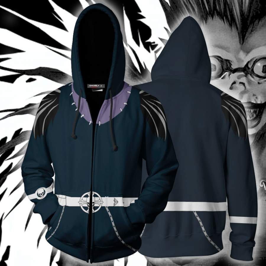 Death Note Ryuk Hoodie Cosplay Jacket Zip Up Thewolf90